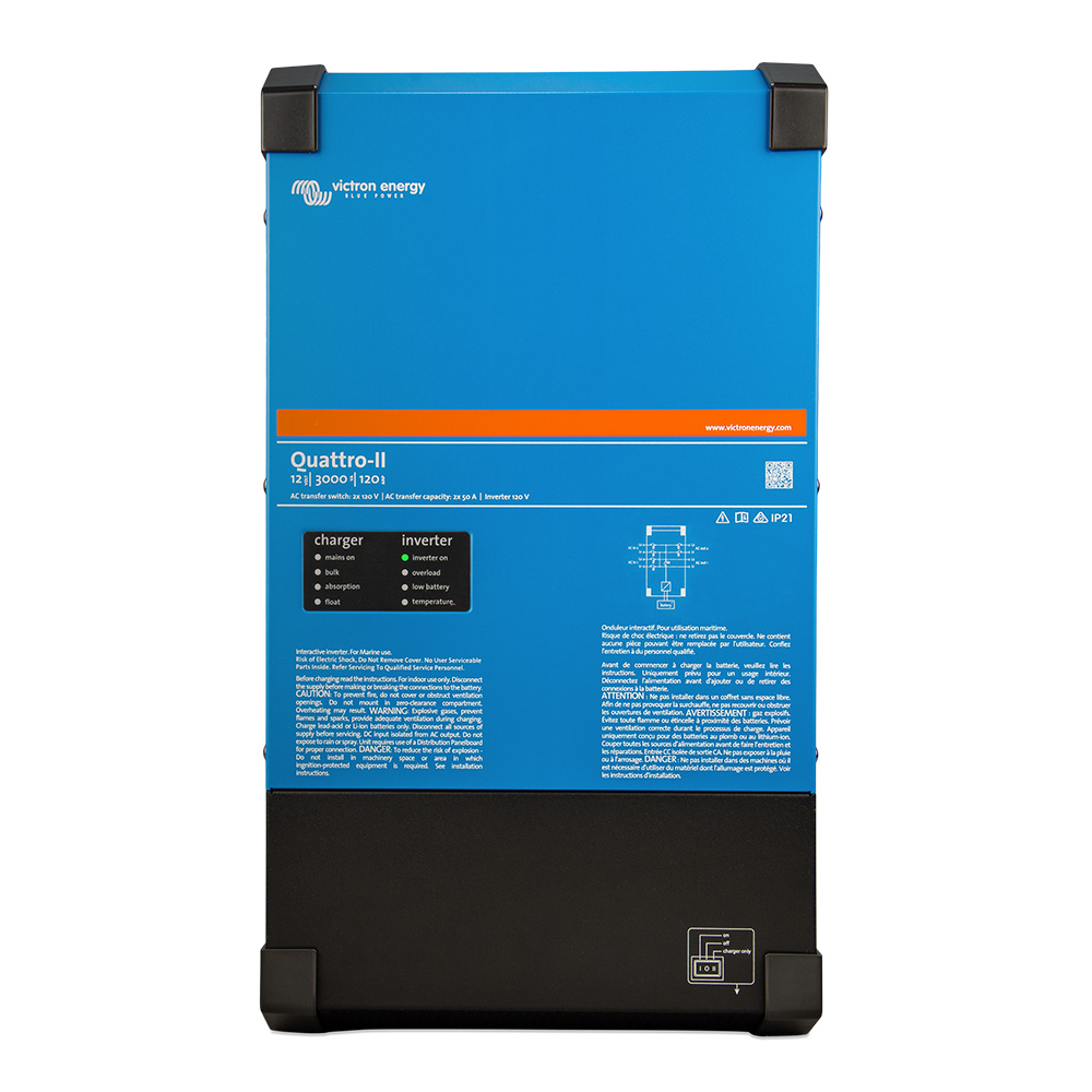 Victron Quattro-II - 24/3000 - 70-50/50 - 2X 120V Victron Quattro-II - 24/3000 - 70-50/50 - 2X 120V - Imagen 1