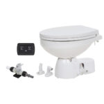 Jabsco Quiet Flush E2 Fresh Water Toilet Regular Bowl - 24V – Soft Close Lid