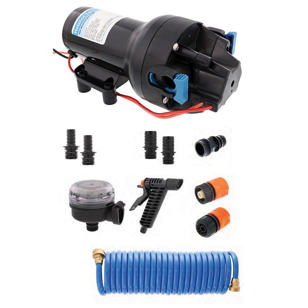 Jabsco HotShot HD5 Heavy Duty Washdown Pump Kit w/25' HoseCoil - 12V - 5GPM - 70PSI Jabsco HotShot HD5 Heavy Duty Washdown Pump Kit w/25' HoseCoil - 12V - 5GPM - 70PSI - Imagen 1