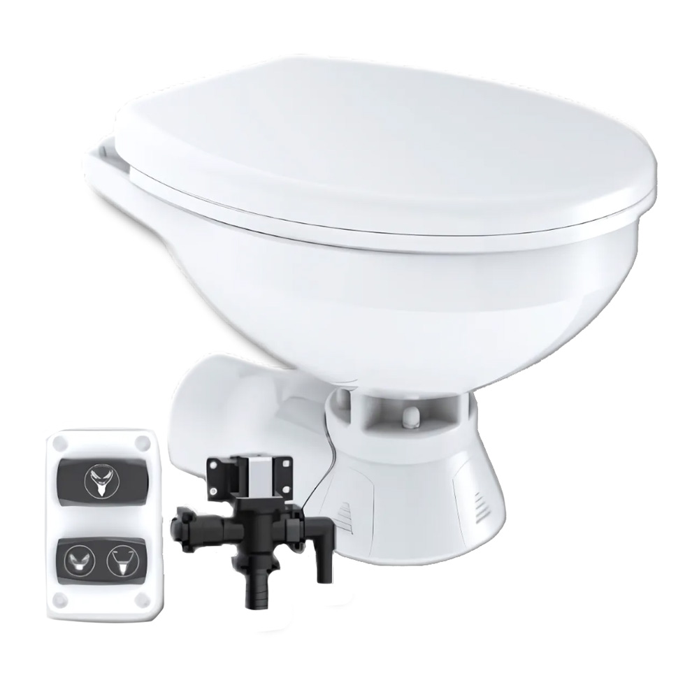 Commodore Quiet Flush Electric Toilet - Rear Macerator w/Solenoid Valve - Regular Size Commodore Quiet Flush Electric Toilet - Rear Macerator w/Solenoid Valve - Regular Size - Imagen 1