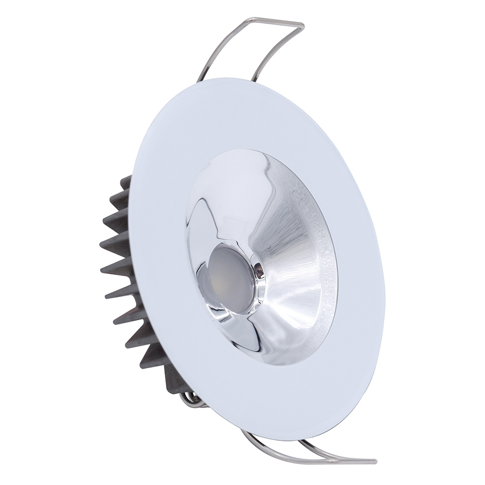 Lumitec Illusion Flush Mount LED Down Light - Spectrum RGBW - Warm White - White Housing - Chrome Reflector Lumitec Illusion Flush Mount LED Down Light - Spectrum RGBW - Warm White - White Housing - Chrome Reflector - Imagen 1