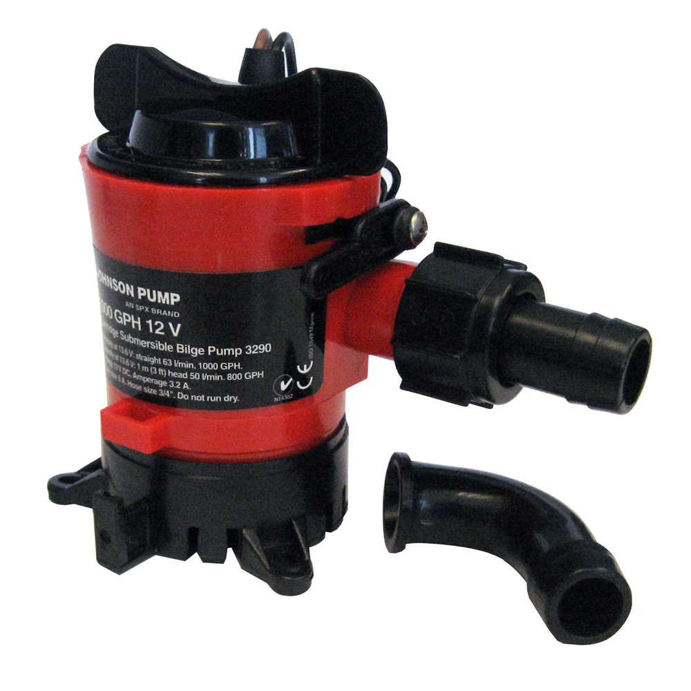 Johnson Pump 1000 GPH Bilge Pump 3/4" 12V Dura Ports Johnson Pump 1000 GPH Bilge Pump 3/4" 12V Dura Ports - Imagen 1