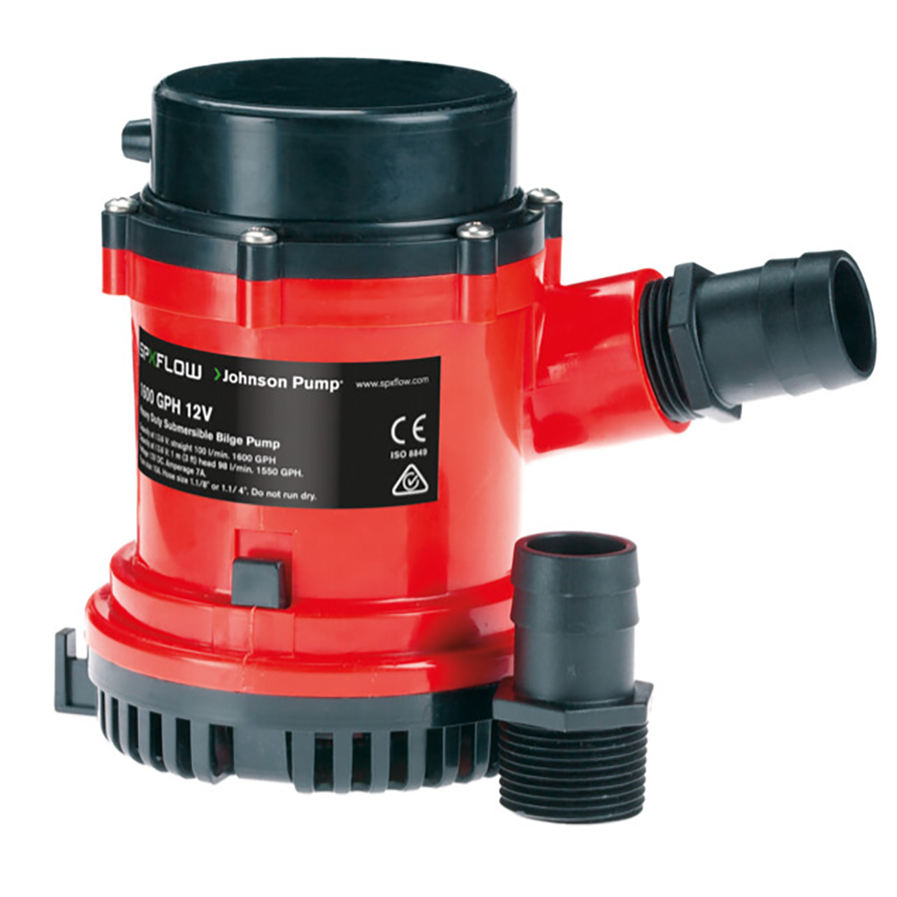 Johnson Pump 1600 GPH Bilge Pump 1-1/8" Hose 12V Johnson Pump 1600 GPH Bilge Pump 1-1/8" Hose 12V - Imagen 1