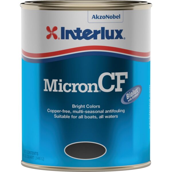 Micron CF Copper-Free Ablative Antifouling Paint - Black, Quart