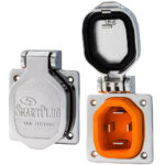 SmartPlug 50 AMP Male Inlet W/Cover - Stainless Steel