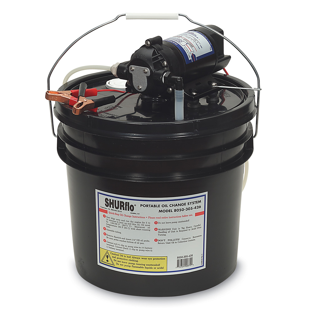 Shurflo by Pentair Oil Change Pump w/3.5 Gallon Bucket - 12 VDC, 1.5 GPM Shurflo by Pentair Oil Change Pump w/3.5 Gallon Bucket - 12 VDC, 1.5 GPM - Imagen 1