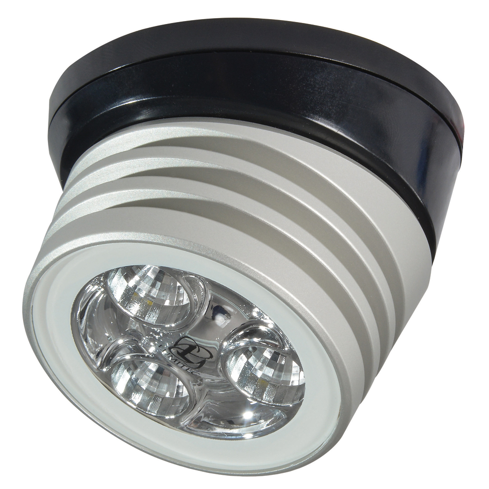 Lumitec Zephyr LED Spreader/Deck Light -Brushed, Black Base - White Non-Dimming Lumitec Zephyr LED Spreader/Deck Light -Brushed, Black Base - White Non-Dimming - Imagen 1