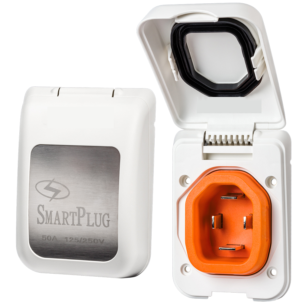 SmartPlug 50 AMP Male Non-Metallic Inlet Cover - White SmartPlug 50 AMP Male Non-Metallic Inlet Cover - White - Imagen 1