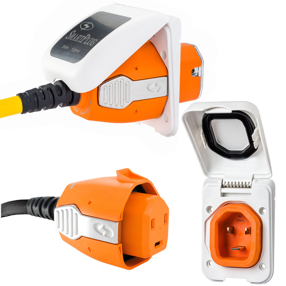 SmartPlug 30 AMP Inlet & Female Cord Connector Combo - White SmartPlug 30 AMP Inlet & Female Cord Connector Combo - White - Imagen 1