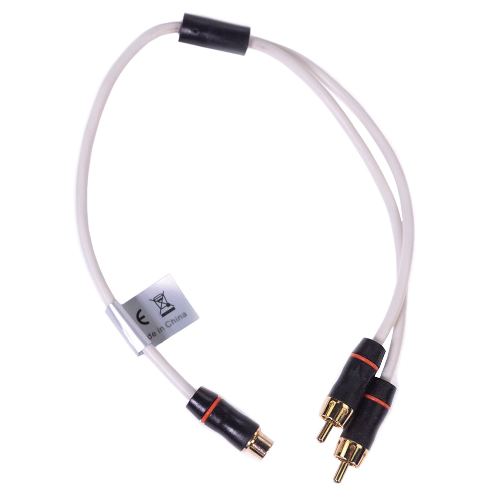 Fusion Performance RCA Cable Splitter - 1 Female to 2 Male - .9' Fusion Performance RCA Cable Splitter - 1 Female to 2 Male - .9' - Imagen 1