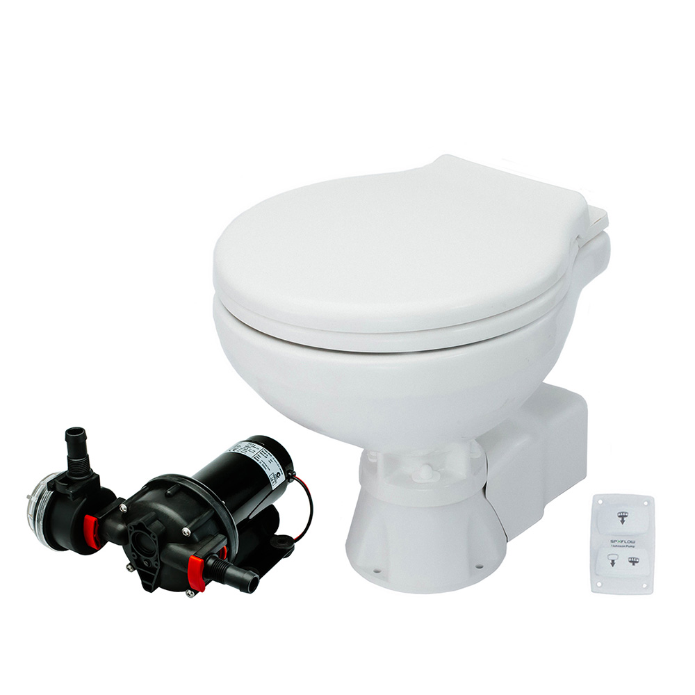 Johnson Pump AquaT Toilet Silent Electric Compact - 12V w/Pump Johnson Pump AquaT Toilet Silent Electric Compact - 12V w/Pump - Imagen 1