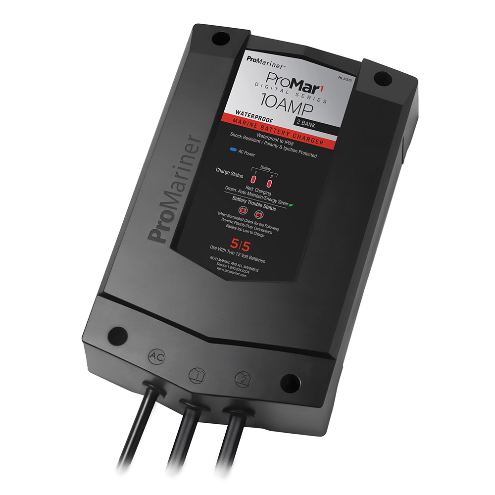 ProMariner ProMar1 DS Digital - 10 Amp - 2 Bank Charger ProMariner ProMar1 DS Digital - 10 Amp - 2 Bank Charger - Imagen 1