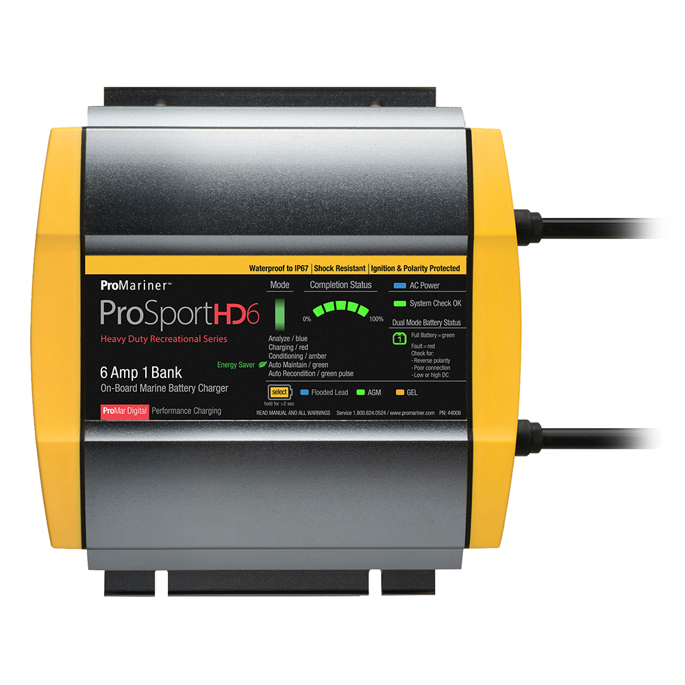 ProMariner ProSportHD 6 Gen 4 - 6 Amp - 1 Bank Battery Charger ProMariner ProSportHD 6 Gen 4 - 6 Amp - 1 Bank Battery Charger - Imagen 1