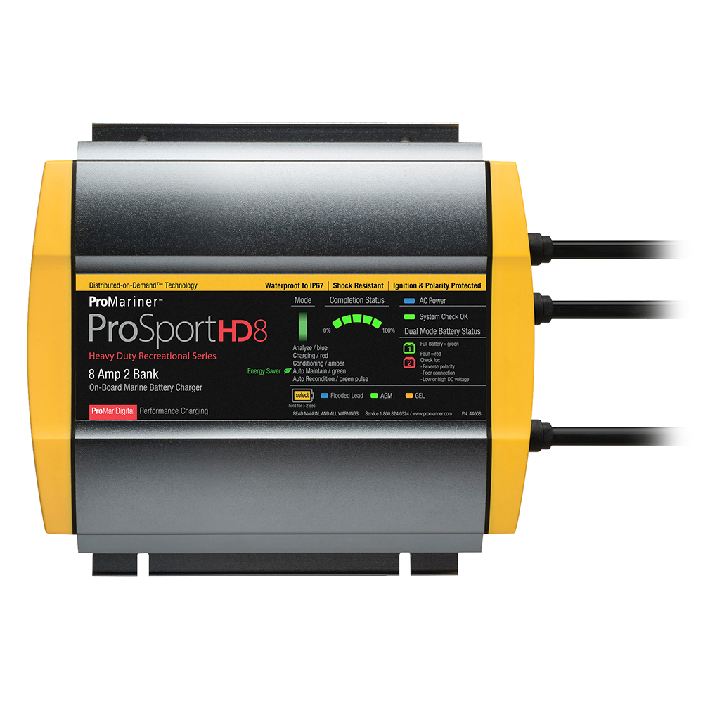 ProMariner ProSportHD 8 Gen 4 - 8 Amp - 2 Bank Battery Charger ProMariner ProSportHD 8 Gen 4 - 8 Amp - 2 Bank Battery Charger - Imagen 1