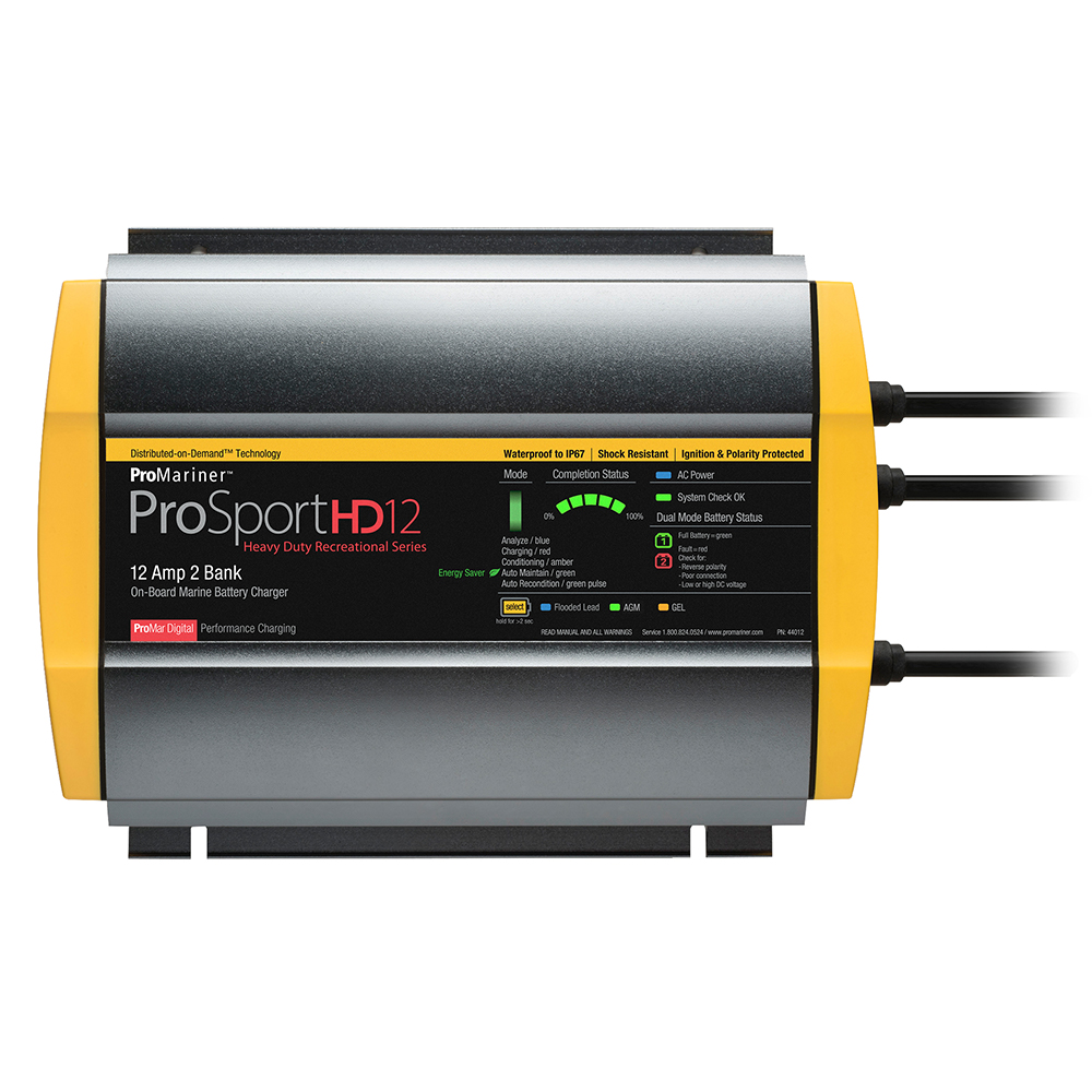 ProMariner ProSportHD 12 Gen 4 - 12 Amp - 2 Bank Battery Charger ProMariner ProSportHD 12 Gen 4 - 12 Amp - 2 Bank Battery Charger - Imagen 1