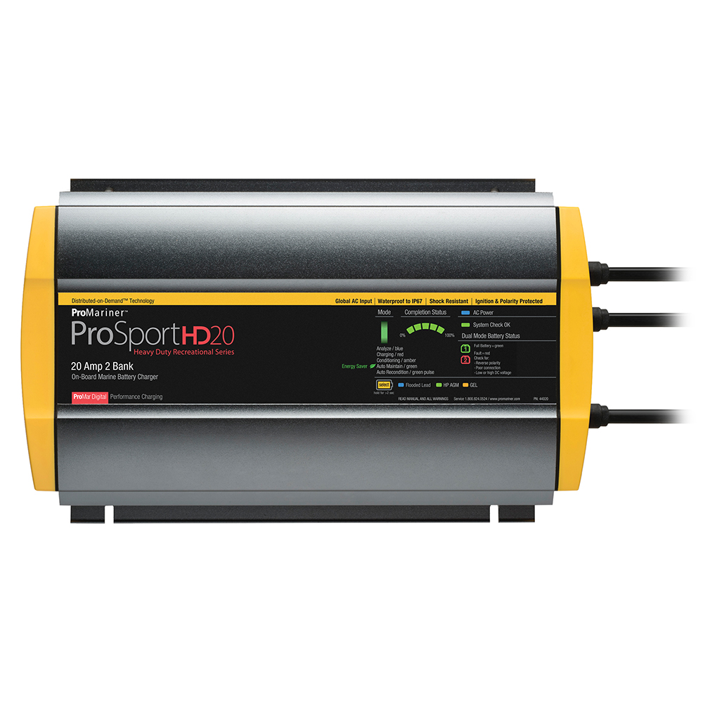 ProMariner ProSportHD 20 Gen 4 - 20 Amp - 2 Bank Battery Charger ProMariner ProSportHD 20 Gen 4 - 20 Amp - 2 Bank Battery Charger - Imagen 1