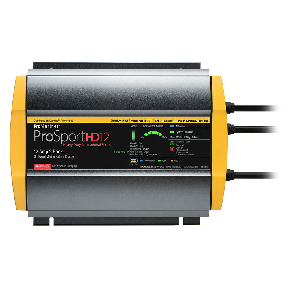 ProMariner ProSportHD 12 Global Gen 4 - 12 Amp - 2 Bank Battery Charger ProMariner ProSportHD 12 Global Gen 4 - 12 Amp - 2 Bank Battery Charger - Imagen 1