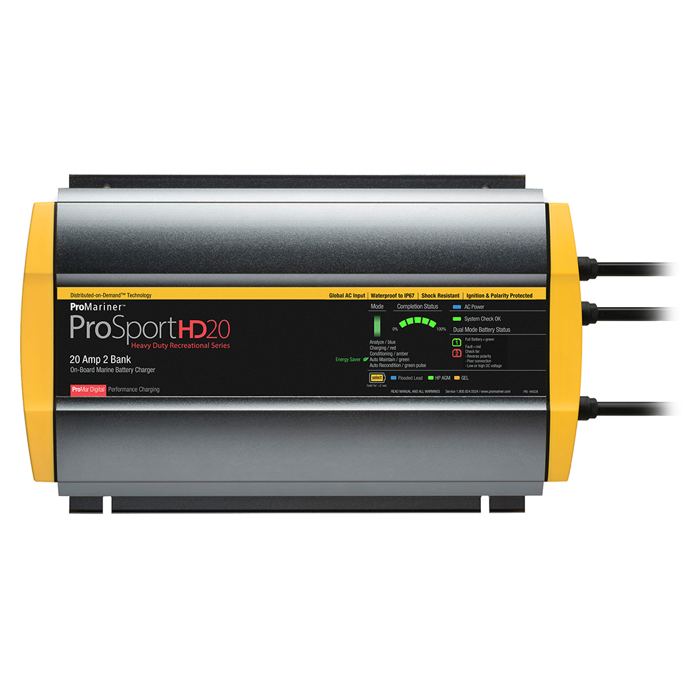ProMariner ProSportHD 20 Global Gen 4 - 20 Amp - 2 Bank Battery Charger ProMariner ProSportHD 20 Global Gen 4 - 20 Amp - 2 Bank Battery Charger - Imagen 1