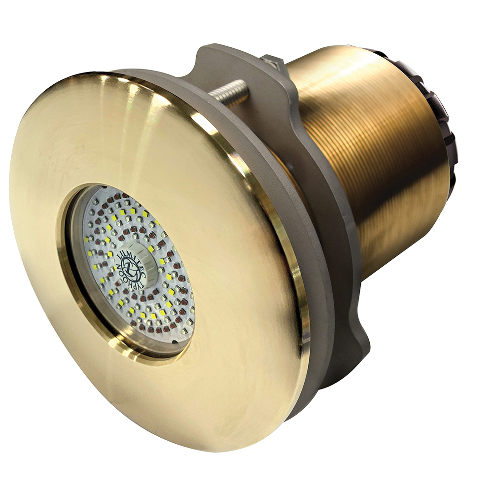 Lumitec SeaBlaze Typhoon Underwater Light - Bronze Thru-Hull LED Light - White/Blue - Flush Mount Lumitec SeaBlaze Typhoon Underwater Light - Bronze Thru-Hull LED Light - White/Blue - Flush Mount - Imagen 1