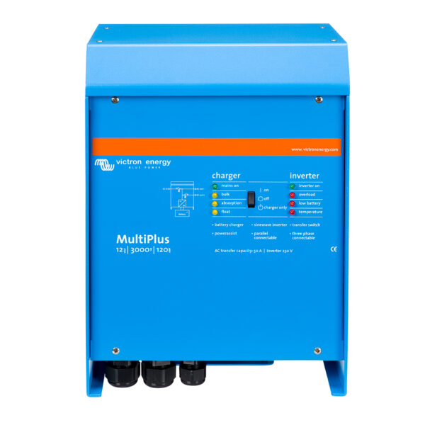 Victron MultiPlus Inverter/Charger 12VDC - 3000VA - 120VAC w/ 120AMP Battery Charger - 50AMP Transfer Switch (UL LISTED)