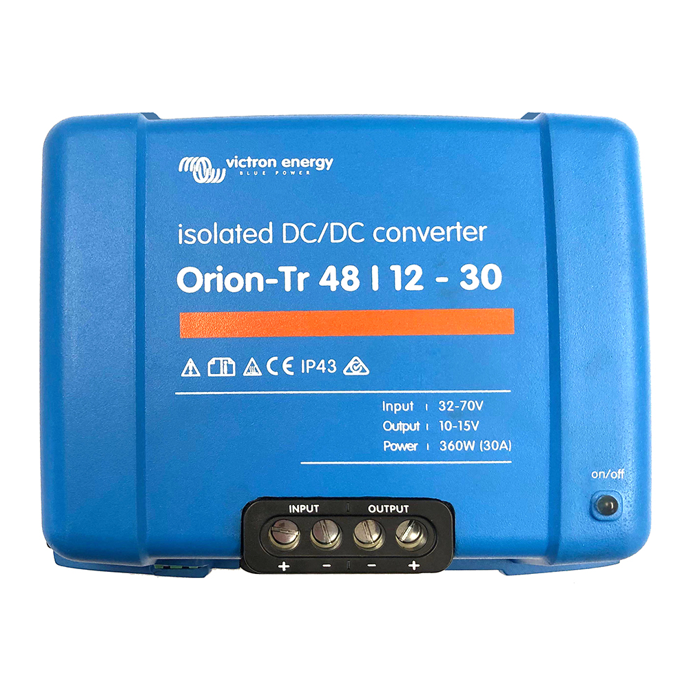 Victron Orion-TR DC-DC Converter - 48 VDC to 12 VDC - 30AMP Isolated Victron Orion-TR DC-DC Converter - 48 VDC to 12 VDC - 30AMP Isolated - Imagen 1