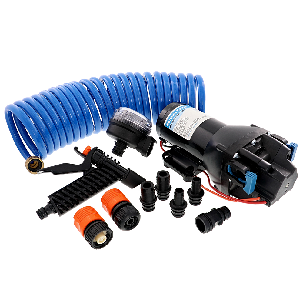 Jabsco HotShot HD4 Heavy Duty Washdown Pump w/25' HoseCoil - 12V - 4 GPM - 60 PSI Jabsco HotShot HD4 Heavy Duty Washdown Pump w/25' HoseCoil - 12V - 4 GPM - 60 PSI - Imagen 1