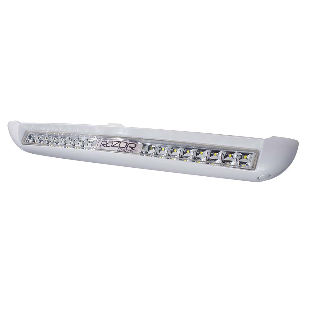 Lumitec Razor Light Bar - Flood - White Housing w/Inverted Logo Flush Mount Lumitec Razor Light Bar - Flood - White Housing w/Inverted Logo Flush Mount - Imagen 1