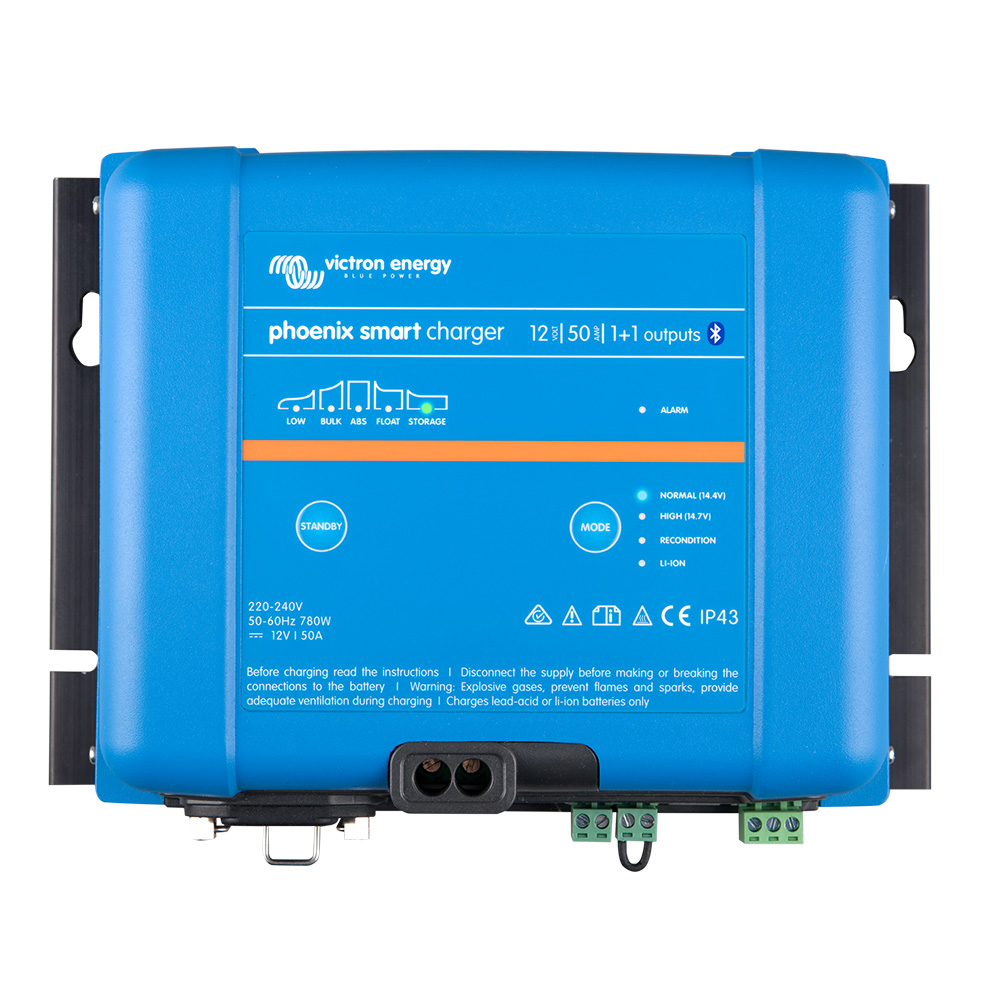 Victron Phoenix Smart IP43 Charger 12/50 (1+1) 120-240VAC Requires 5-15P Mains Cord Victron Phoenix Smart IP43 Charger 12/50 (1+1) 120-240VAC Requires 5-15P Mains Cord - Imagen 1