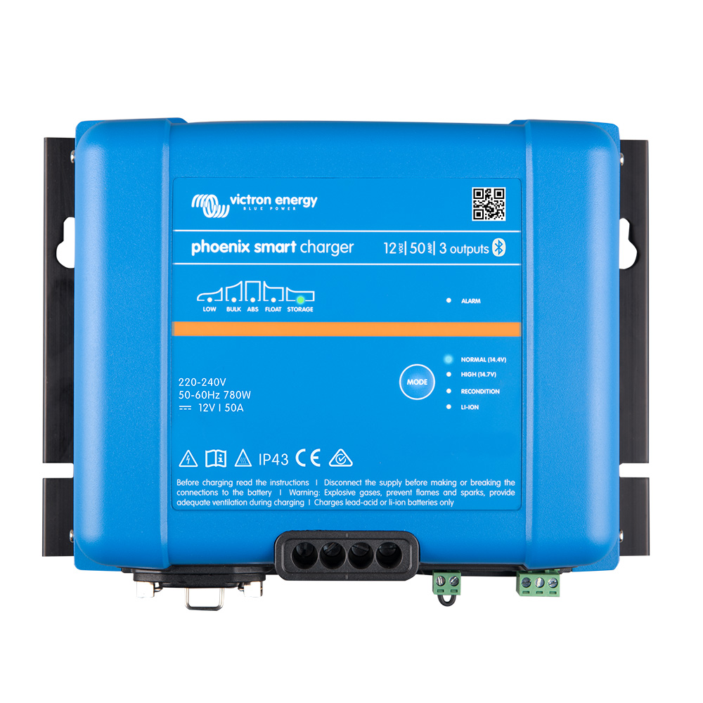 Victron Phoenix Smart IP43 Charger 12/50 (3) 120-240VAC Requires 5-15P Mains Cord Victron Phoenix Smart IP43 Charger 12/50 (3) 120-240VAC Requires 5-15P Mains Cord - Imagen 1