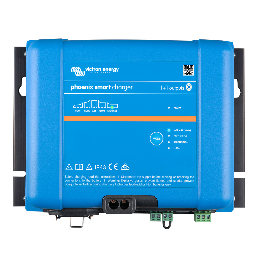 Victron Phoenix Smart IP43 Charger 24/16 (1+1) 120-240VAC Requires 5-15P Mains Cord Victron Phoenix Smart IP43 Charger 24/16 (1+1) 120-240VAC Requires 5-15P Mains Cord - Imagen 1