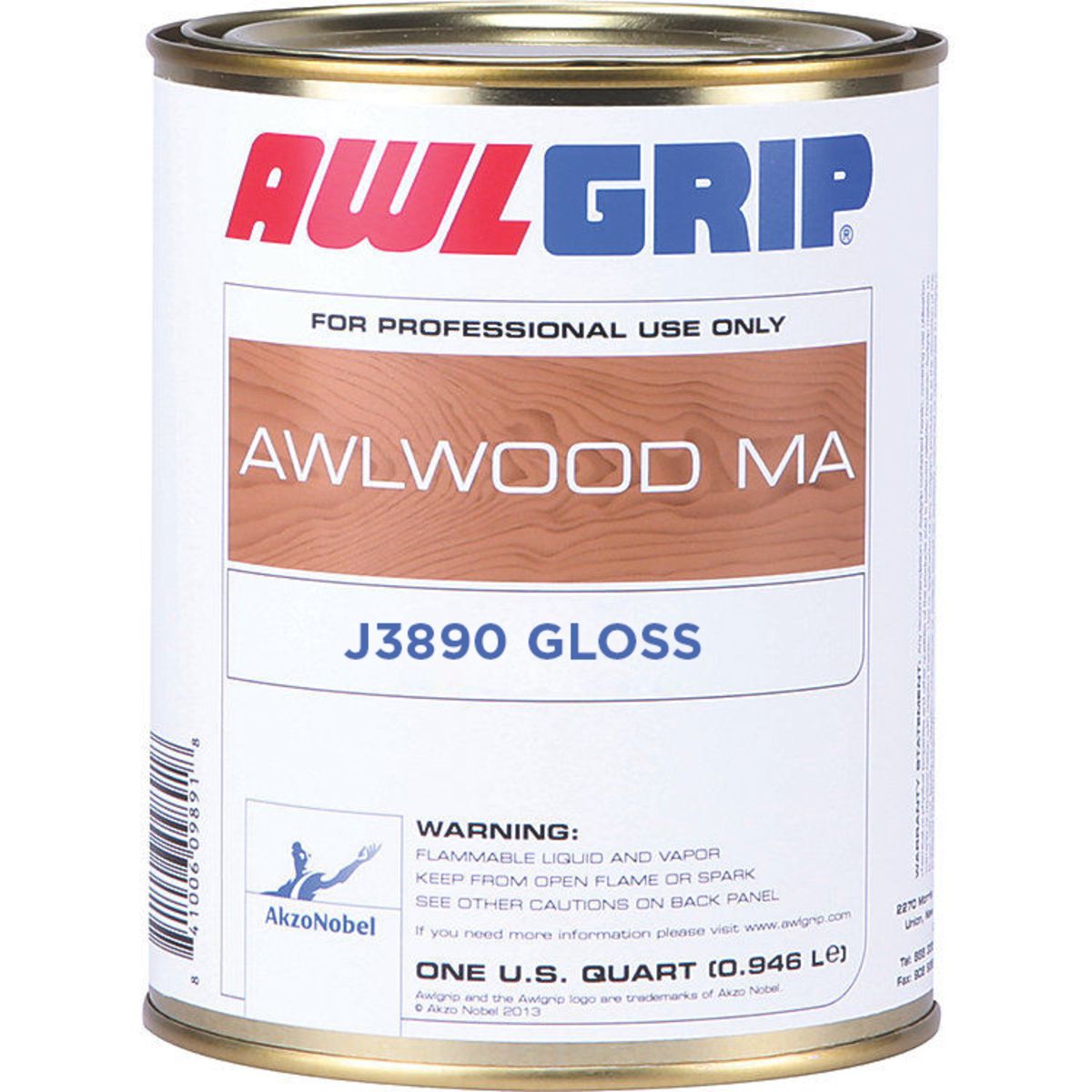 Awlwood MA Clear Topcoat Finish - Gloss - Quart Awlwood MA Clear Topcoat Finish - Gloss - Quart - Imagen 1