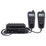 ICOM Black Box Marine VHF Fixed Mount w/BLACK HM-195GB & Two CommandMic Ports