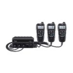 ICOM M510BB Black Box Marine VHF Fixed Mount w/AIS, BLACK HM-195GB, & Three CommandMic Ports
