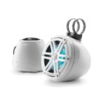 JL AUDIO M3-650VEX-GW-S-GW-I: 6.5" VEX Tower Speakers, Gloss White Enclosure & Sport Grille, RGB LED