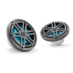 JL AUDIO M3-650X-S-GM-I: 6.5" Marine Speakers, Sport Grille, Gunmetal, RGB LED Lights, PAIR