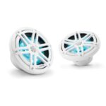 JL AUDIO M3-650X-S-GW-I: 6.5" Marine Speakers, Sport Grille, Gloss White, RGB LED Lights, PAIR