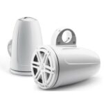 JL AUDIO M3-770ETXV3-GW-S-GW: 7.7" Tower Speakers, Gloss White Encl., Gloss White Sport Grille, PAIR