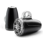 JL AUDIO M3-770ETXV3-SB-S-GM: 7.7" Tower Speakers, Satin Black Enclosure, Gunmetal Sport Grille, PAIR