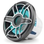 JL AUDIO M6-10IB-S-GMTI-I-4: 10" Marine Subwoofer (250W, 4 ohm), Infinite Baffle, Sport Grille, RGB LED