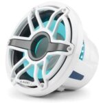 JL AUDIO M6-10IB-S-GWGWI-4: 10" Marine Subwoofer (250W, 4 ohm), Infinite Baffle, Sport Grille, ILLUM