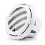 JL AUDIO M6-10W-C-GWGW-4: 10" Marine Subwoofer Driver, Gloss Trim Ring and White Classic Grille, 4 O
