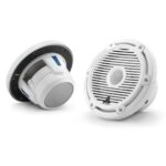 JL AUDIO M6-650X-C-3GW: 6.5" Marine Speakers, 1" WHITE Tweeter, Gloss White Classic Grille