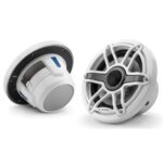 JL AUDIO M6-650X-S-GWGW: 6.5" Marine Speakers, Sport Grille, Gloss White Trim, Gloss White Grille