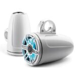 JL AUDIO M6-770ETXV3-GW-S-GWGW-I: 7.7" Tower Speakers, Gloss White Sport Grille, RGB LED, PAIR