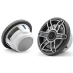 JL AUDIO M6-770X-S-GMTI: 7.7" Marine Speakers, Sport Grille, Gunmetal Trim Ring, Titanium Grille