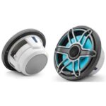 JL AUDIO M6-770X-S-GMTI-I: 7.7" Marine Speakers, Sport Grille, Gunmetal Trim, Titaniam Grille, ILLUM