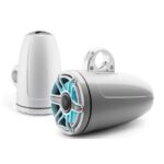 JL AUDIO M6-880ETXV3-GW-S-GWGW-I: 8.8" Tower Speakers, Gloss White Sport Grille, RGB LED, PAIR