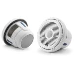 JL AUDIO M6-880X-C-3GW: 8.8" Marine Speakers, 1" WHITE Tweeter, Gloss White Classic Grille