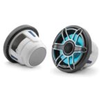 JL AUDIO M6-880X-S-GMTI-I: 8.8" Marine Speakers, Sport Grille, Gunmetal Trim, Titanium Grille, ILLUM