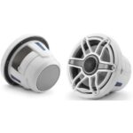 JL AUDIO M6-880X-S-GWGW: 8.8" Marine Speakers, Sport Grille, Gloss White Trim, Gloss White Grille
